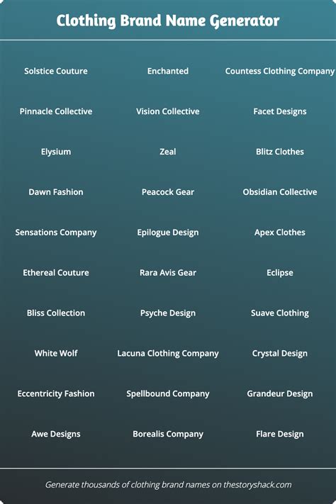 fake clothing button name|clothing brand names generator.